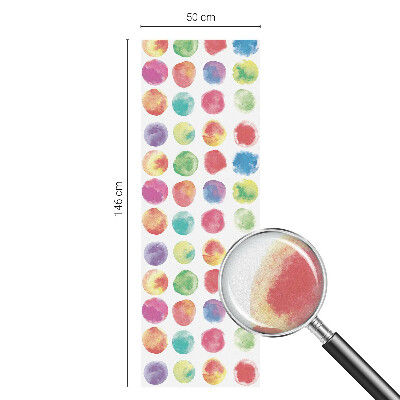 Film adhésif pour vitrage dépoli vitrail Cercles colorés