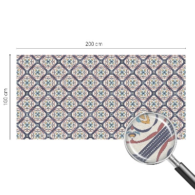 Sticker fenêtre vitrail adhésif Motif de carreaux