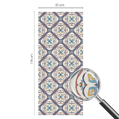 Sticker fenêtre vitrail adhésif Motif de carreaux