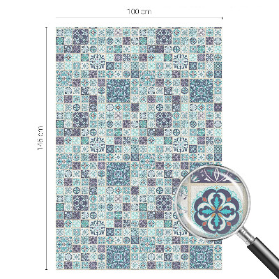 Film solaire fenêtre décoratif aspect vitrail Carreaux floraux