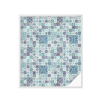 Film solaire fenêtre décoratif aspect vitrail Carreaux floraux