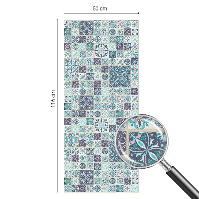 Film solaire fenêtre décoratif aspect vitrail Carreaux floraux