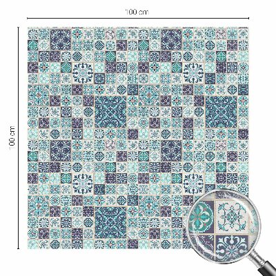 Film solaire fenêtre décoratif aspect vitrail Carreaux floraux