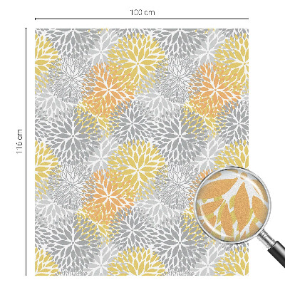 Film adhésif pour vitrage dépoli vitrail fleurs colorées