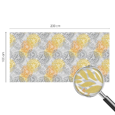 Film adhésif pour vitrage dépoli vitrail fleurs colorées