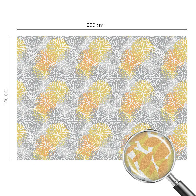 Film adhésif pour vitrage dépoli vitrail fleurs colorées