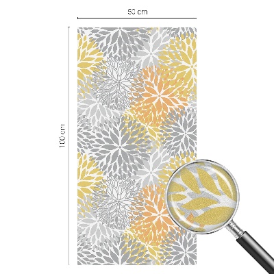 Film adhésif pour vitrage dépoli vitrail fleurs colorées