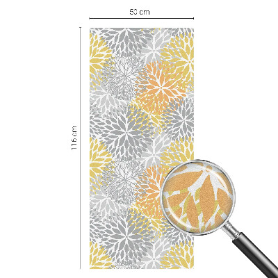 Film adhésif pour vitrage dépoli vitrail fleurs colorées