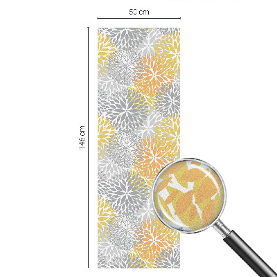 Film adhésif pour vitrage dépoli vitrail fleurs colorées