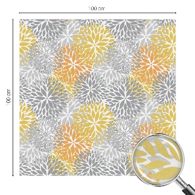 Film adhésif pour vitrage dépoli vitrail fleurs colorées