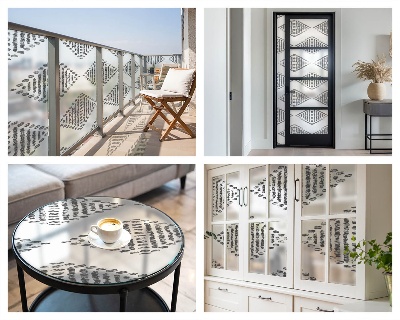 Brise-vue pour fenêtre Diamants géométriques