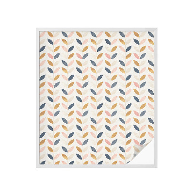 Sticker fenêtre vitrail adhésif Motif de feuilles