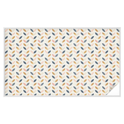 Sticker fenêtre vitrail adhésif Motif de feuilles