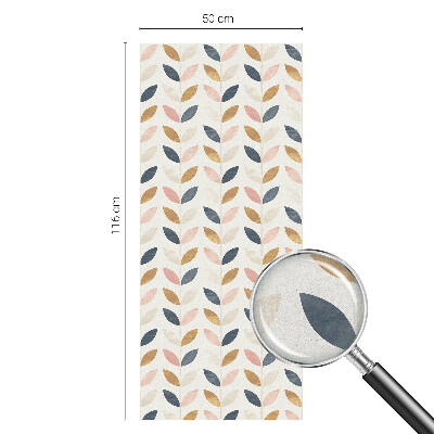 Sticker fenêtre vitrail adhésif Motif de feuilles