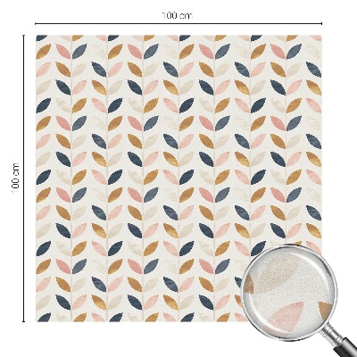 Sticker fenêtre vitrail adhésif Motif de feuilles