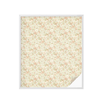 Sticker fenêtre vitrail adhésif élégance florale