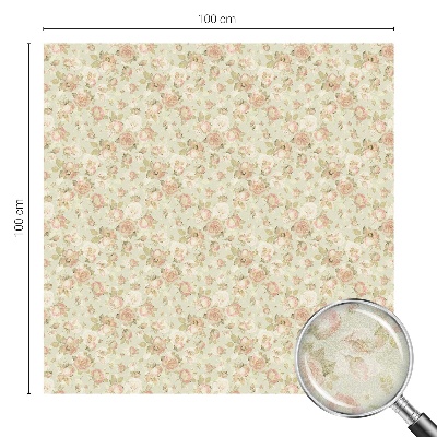 Sticker fenêtre vitrail adhésif élégance florale