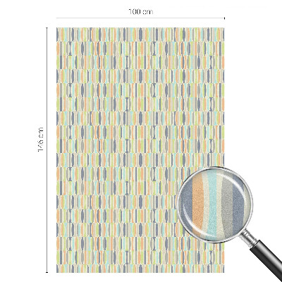 Film adhésif pour vitrage dépoli vitrail Motifs ovales