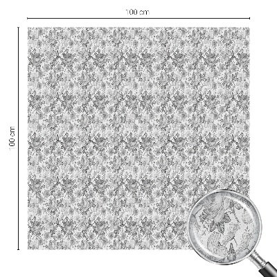 Film adhésif pour vitrage dépoli vitrail élégance florale