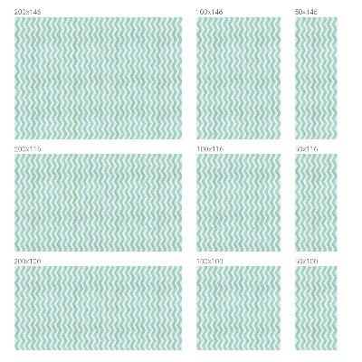 Sticker fenêtre vitrail adhésif Zigzag bleu