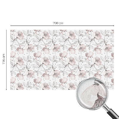 Film solaire fenêtre décoratif aspect vitrail feuilles de rose