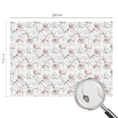 Film solaire fenêtre décoratif aspect vitrail feuilles de rose