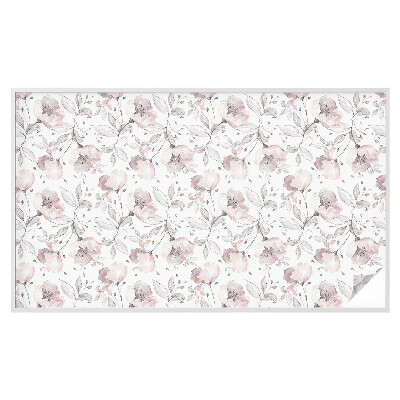 Film solaire fenêtre décoratif aspect vitrail feuilles de rose