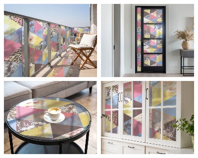 Brise-vue pour fenêtre Triangles colorés