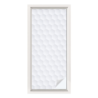 Film adhésif pour vitrage dépoli vitrail Mosaïque blanche