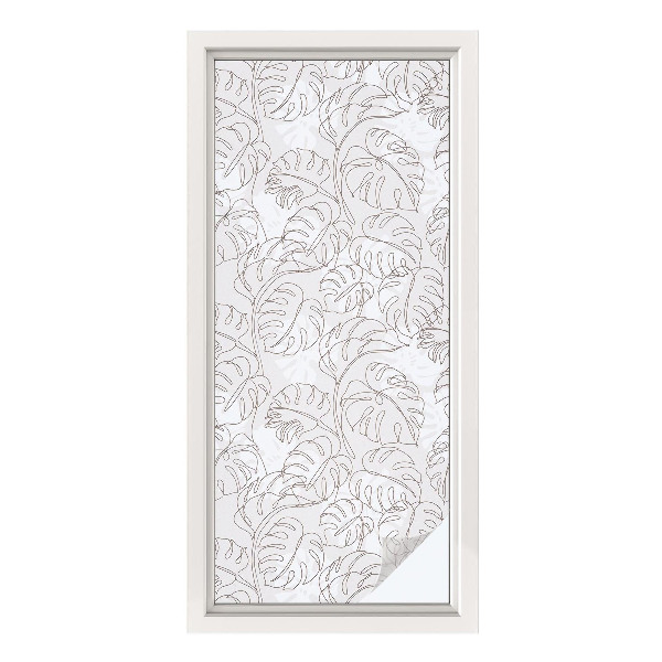 Film solaire fenêtre décoratif aspect vitrail Plante ornementale