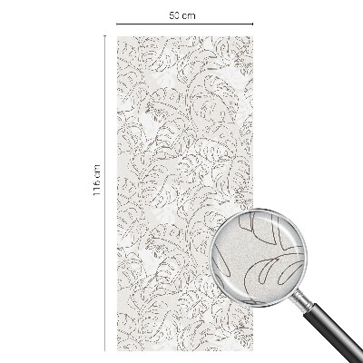 Film solaire fenêtre décoratif aspect vitrail Plante ornementale