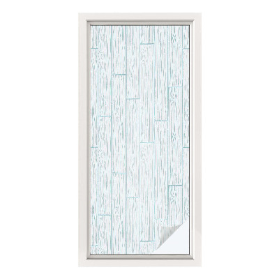 Film adhésif pour vitrage dépoli vitrail Motif en bois