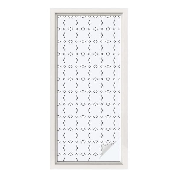 Film solaire fenêtre décoratif aspect vitrail Formes en losange