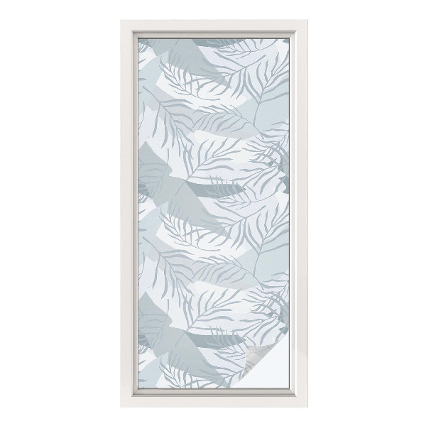 Film adhésif pour vitrage dépoli vitrail Feuilles subtiles