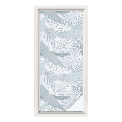 Film adhésif pour vitrage dépoli vitrail Feuilles subtiles