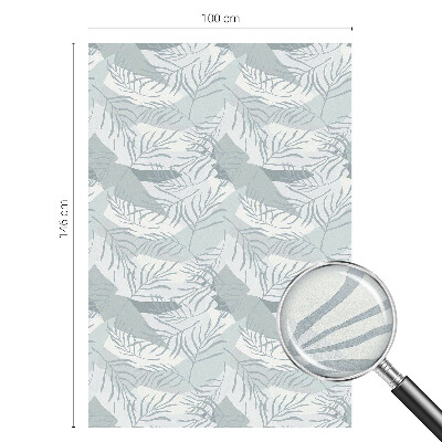 Film adhésif pour vitrage dépoli vitrail Feuilles subtiles