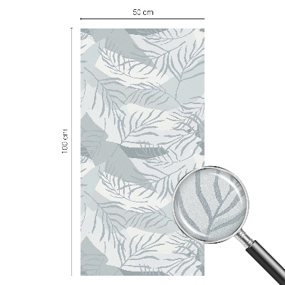 Film adhésif pour vitrage dépoli vitrail Feuilles subtiles