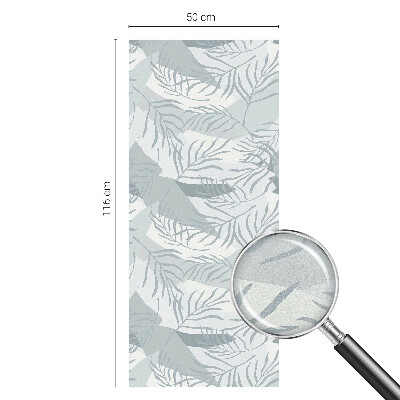 Film adhésif pour vitrage dépoli vitrail Feuilles subtiles