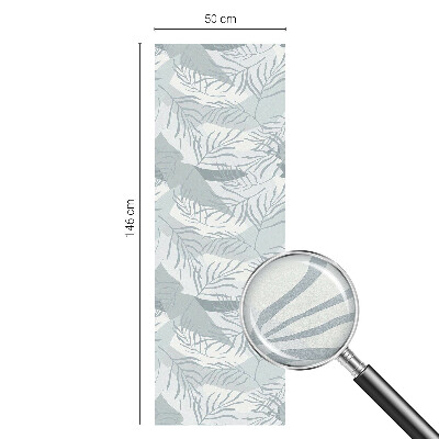 Film adhésif pour vitrage dépoli vitrail Feuilles subtiles