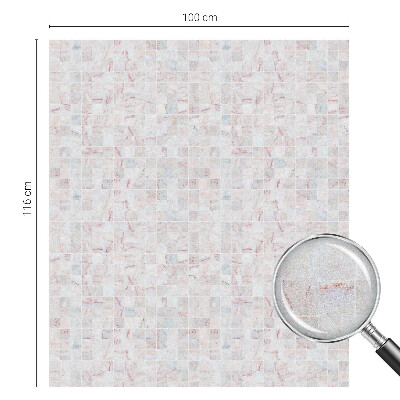 Film solaire fenêtre décoratif aspect vitrail Mosaïque de pierre
