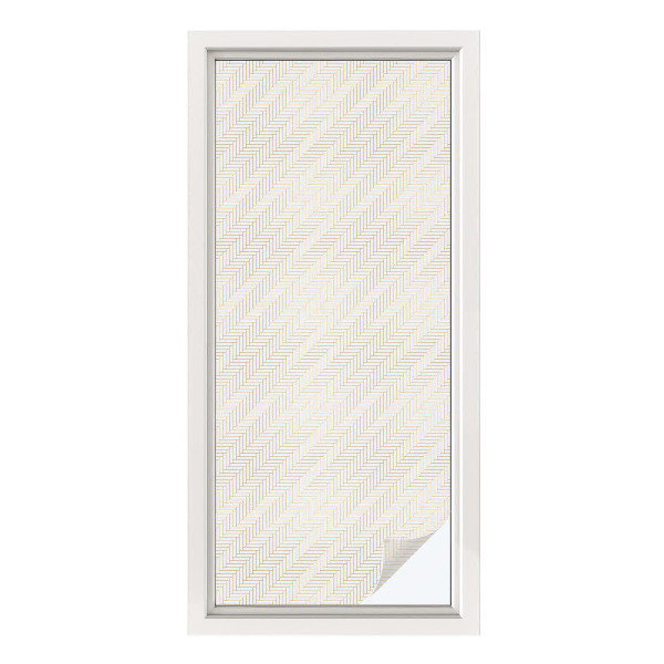 Film adhésif pour vitrage dépoli vitrail L'élégance du chevron