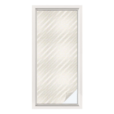 Film adhésif pour vitrage dépoli vitrail L'élégance du chevron