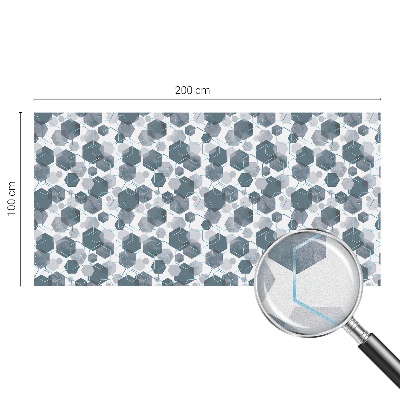 Film solaire fenêtre décoratif aspect vitrail hexagones géométriques