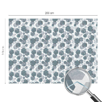 Film solaire fenêtre décoratif aspect vitrail hexagones géométriques