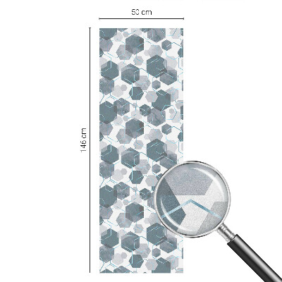Film solaire fenêtre décoratif aspect vitrail hexagones géométriques