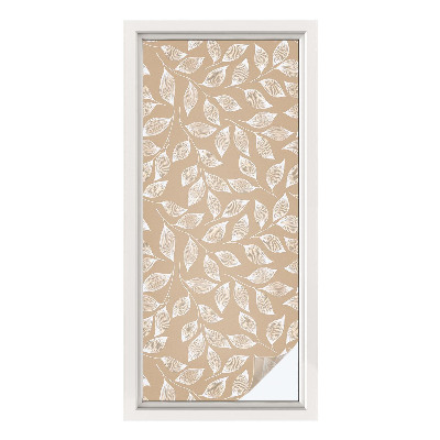 Sticker fenêtre vitrail adhésif La nature des feuilles