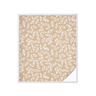 Sticker fenêtre vitrail adhésif La nature des feuilles