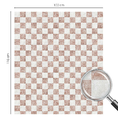 Film solaire fenêtre décoratif aspect vitrail Échiquier classique