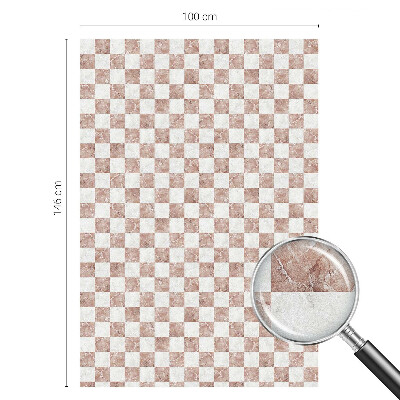 Film solaire fenêtre décoratif aspect vitrail Échiquier classique