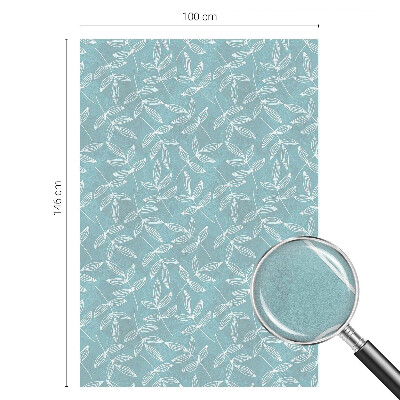 Sticker fenêtre vitrail adhésif Élégance feuillue